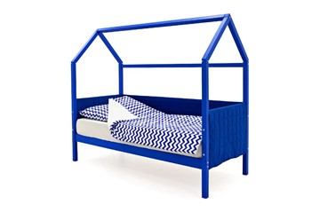 Детская кровать-домик «Svogen синий» мягкая в Перми