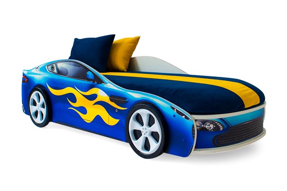 Кровать-машина Бондимобиль синий в Перми - изображение
