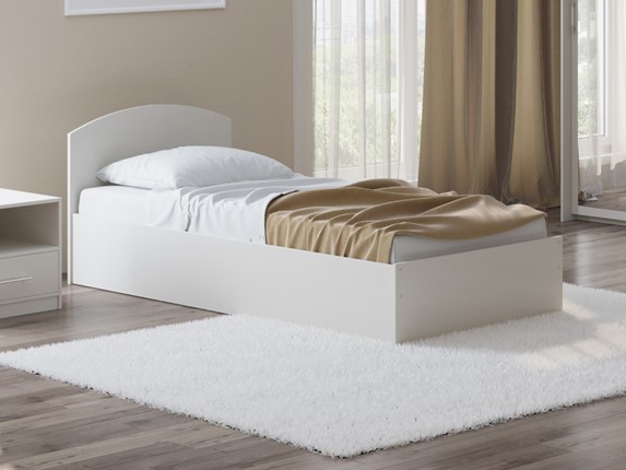 Кровать подростковая Этюд с подъемным механизмом, 90х190, белая в Перми - изображение