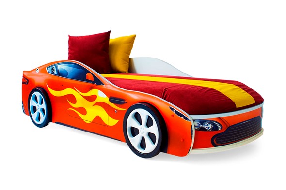 Кровать-машина в детскую Бондимобиль красный в Перми - изображение