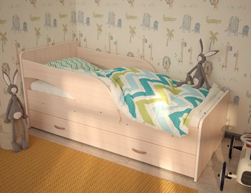 Детская кровать для мальчика Максимка, цвет Млечный дуб в Перми
