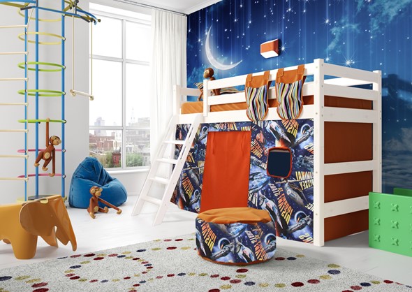 Кровать-чердак детская Соня, Вариант 6 Белый в Березниках - изображение
