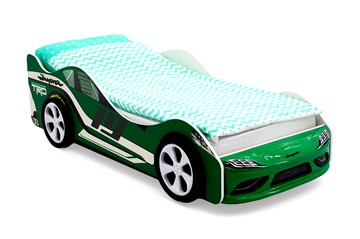 Детская кровать-машина Супра зеленая в Перми - предосмотр