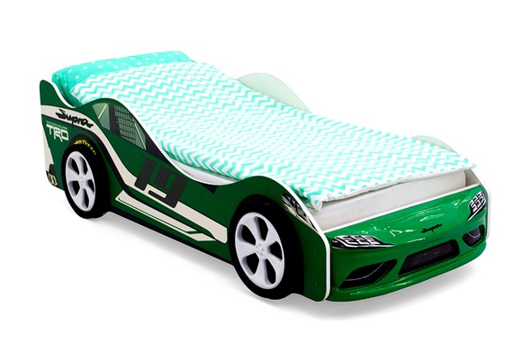 Детская кровать-машина Супра зеленая в Перми - изображение