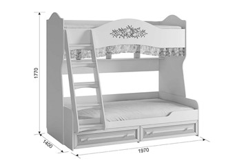 Двухъярусная кровать Алиса (1974х1404х1765) в Перми - предосмотр 4