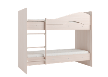 Кровать 2-ярусная Мая на щитах со шкафом и ящиками, цвет Млечный дуб в Перми - предосмотр 2