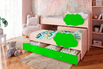 Двухъярусная детская кровать Соник 1.6 с ящиком, Лайм в Березниках