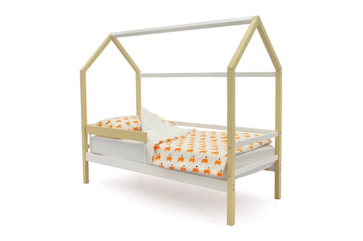 Кровать-домик детская Svogen бежево-белый в Перми - изображение 2