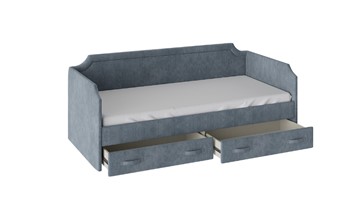 Кровать подростковая Кантри Тип 1, ТД-308.12.02 (Замша синяя) в Перми - предосмотр 1