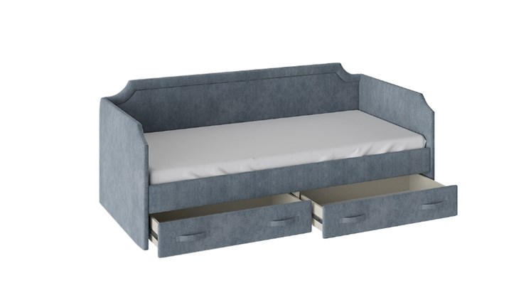 Кровать подростковая Кантри Тип 1, ТД-308.12.02 (Замша синяя) в Перми - изображение 1