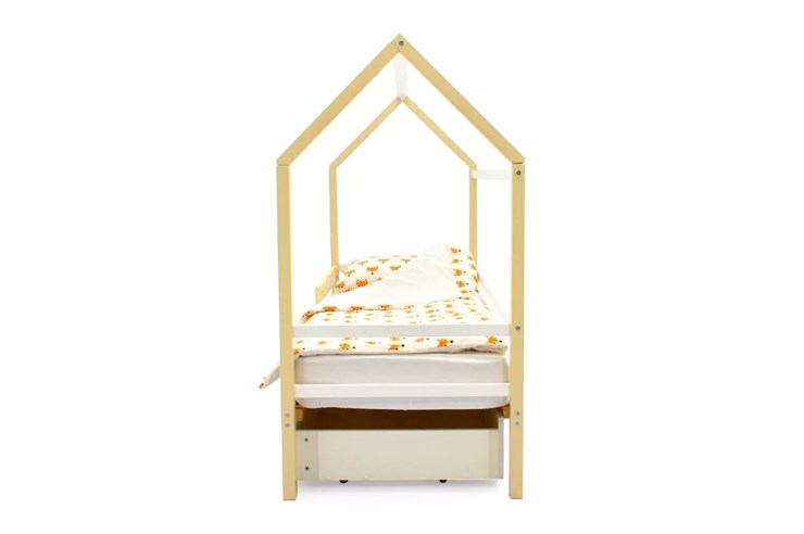 Кровать-домик детская Svogen бежево-белый в Перми - изображение 5