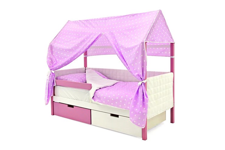 Детская кровать-домик «Svogen лаванда-белый» мягкая в Перми - изображение 1