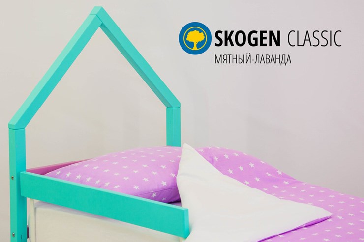 Детская кровать-домик мини Skogen мятный-лаванда в Перми - изображение 3