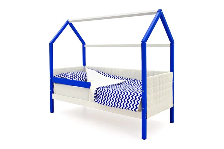 Кровать-домик «Svogen сине-белый» мягкая в Перми - изображение 2