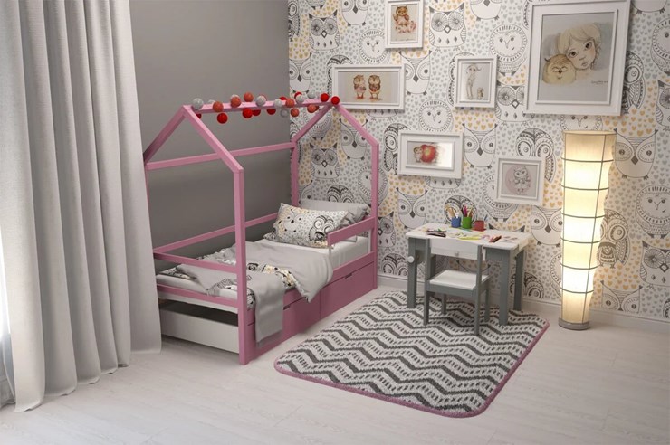Кровать-домик в детскую Svogen лаванда в Перми - изображение 6