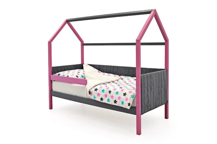 Детская кровать-домик «Svogen лаванда-графит» мягкая в Перми - изображение 2