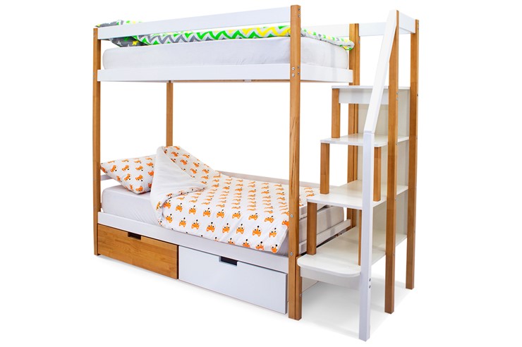 Двухэтажная детская кровать Svogen дерево-белый в Перми - изображение 3