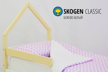 Кровать-домик детская мини Skogen бежево-белый в Перми - предосмотр 3