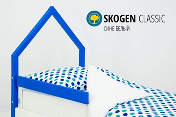 Кровать-домик детская мини Skogen сине-белый в Перми - предосмотр 3