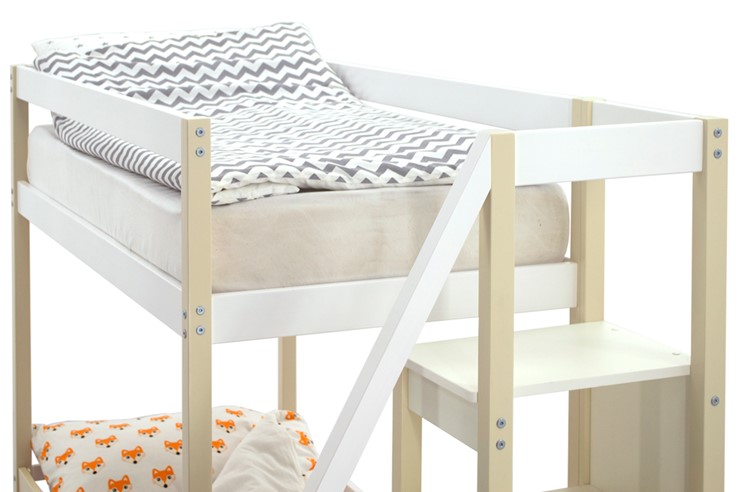 Детская двухэтажная кровать Svogen бежевый-белый в Перми - изображение 10
