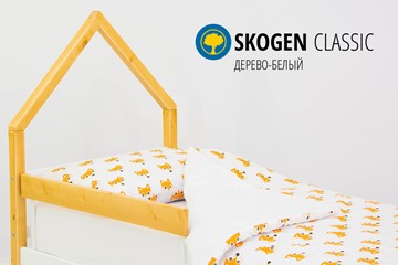 Кровать-домик детская мини Skogen белый-дерево в Перми - предосмотр 3