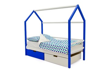 Кровать-домик детская Svogen сине-белый в Перми - предосмотр 3