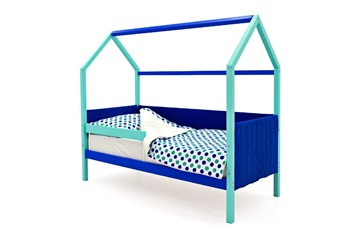 Детская кровать-домик Svogen, мятный-синий мягкая в Перми - предосмотр 2