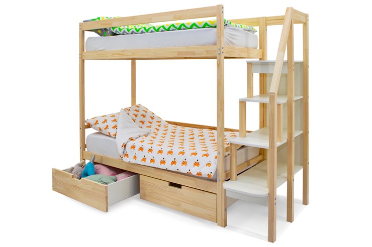 Детская 2-этажная кровать Svogen натура в Перми - изображение 5
