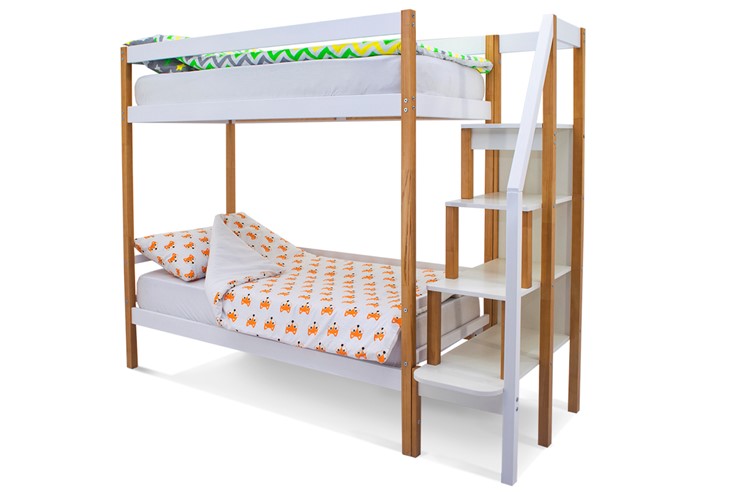 Двухэтажная детская кровать Svogen дерево-белый в Березниках - изображение 2