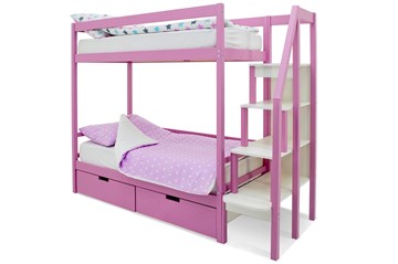 Детская двухэтажная кровать Svogen розовый в Перми - предосмотр 4