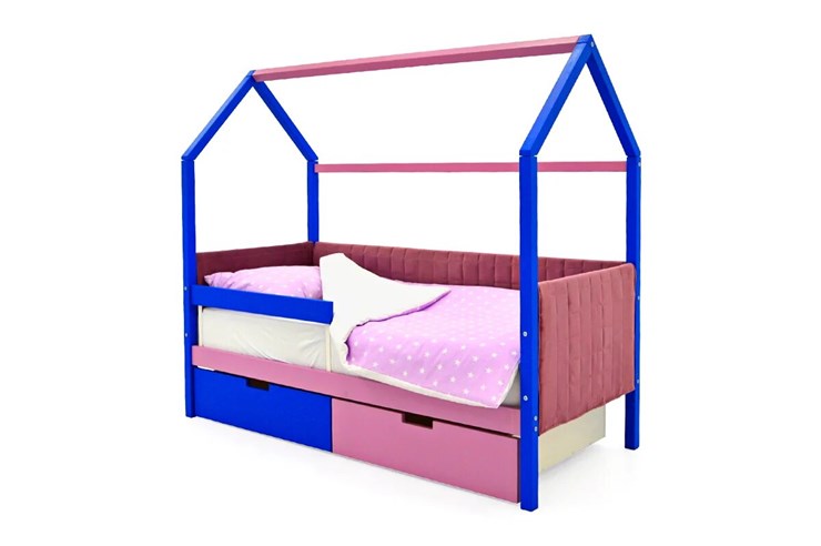 Детская кровать-домик «Svogen синий-лаванда» мягкая в Перми - изображение 4