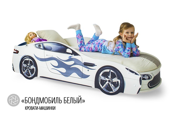 Кровать-машина Бондимобиль белый в Перми - изображение 2