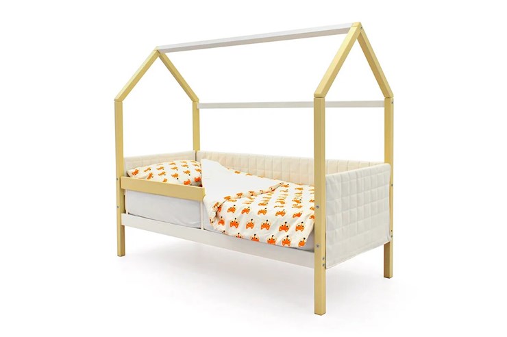 Кровать-домик в детскую «Svogen бежево-белый» мягкая в Перми - изображение 2