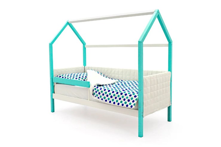 Кровать-домик в детскую «Svogen мятный-белый» мягкая в Перми - изображение 2
