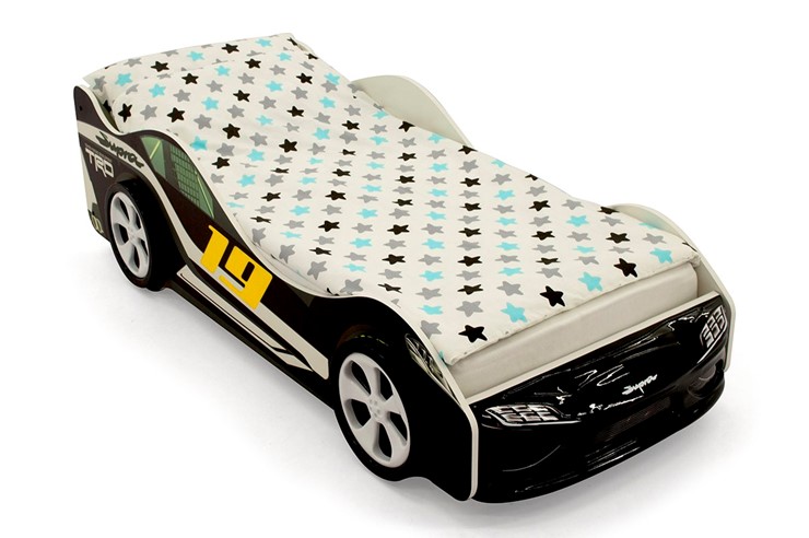 Кровать-машина детская Супра черная в Перми - изображение 1