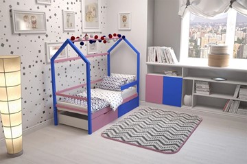 Детская кровать-домик Svogen синий-лаванда в Перми - предосмотр 5