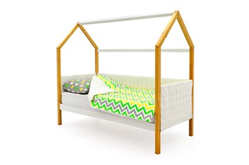 Кровать-домик детская «Svogen белая-дерево» мягкая в Перми - предосмотр