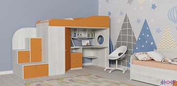 Детская кровать-шкаф Кадет-1, корпус Винтерберг, фасад Оранжевый в Перми