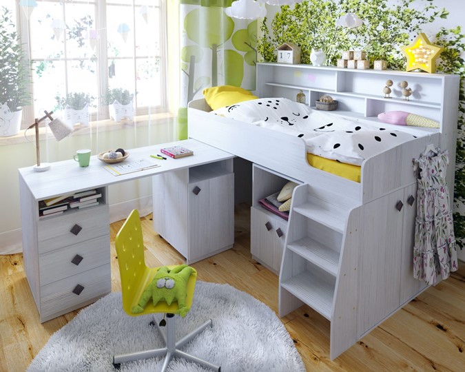 Кровать-чердак детская Малыш-5, цвет Винтерберг в Перми - изображение 7