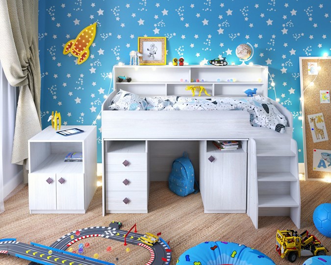 Кровать-чердак детская Малыш-5, цвет Винтерберг в Соликамске - изображение 8