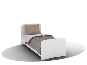 1-спальная детская кровать ВЕГА Кровать Кр-08 900 с плоским основанием (Белый древесный) в Перми