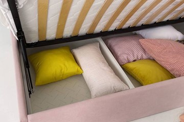 Кровать в детскую 0.9 Альба (Тахта), нежно-розовый (велюр) в Перми - предосмотр 5
