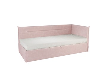 Кровать в детскую 0.9 Альба (Тахта), нежно-розовый (велюр) в Кунгуре