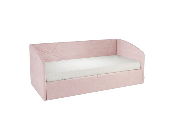 Кроватка 0.9 Бест (Софа), нежно-розовый (велюр) в Перми - изображение