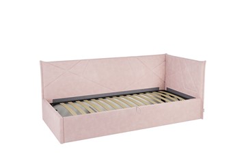 Кровать в детскую 0.9 Бест (Тахта), нежно-розовый (велюр) в Перми - предосмотр 1