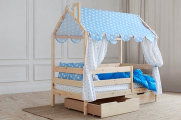 Детская кровать Домик с ящиками, без покраски в Перми - предосмотр 2