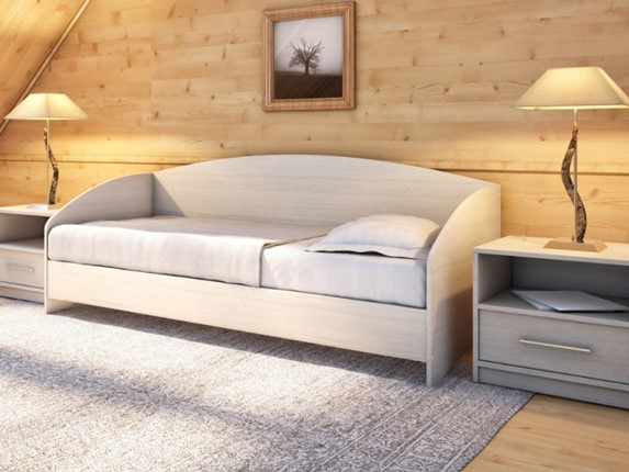 Подростковая кровать Этюд Софа, 90х190, ясень шимо светлый в Перми - изображение