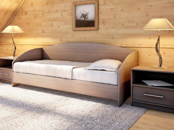 Подростковая кровать Этюд Софа, 90х200, ясень шимо темный в Перми - изображение