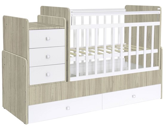 Детская кровать Фея 1100 Вяз-белый в Перми - изображение