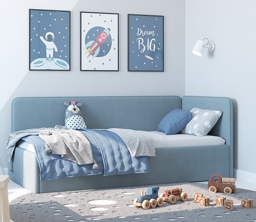 Кровать-игрушка Leonardo голубой 160х70 в Перми - изображение 4